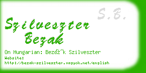 szilveszter bezak business card